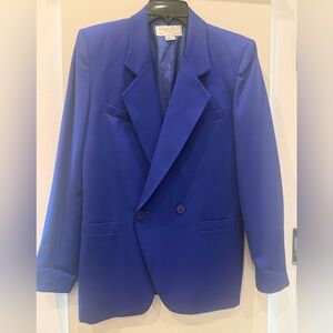 Christian Dior Vintage Double-Breasted Royal Blue Blazer